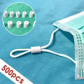 

500PCS Stopper Toggle Buckle Rope Clamp Cord Locks For Drawstrings Adjuster Mask Elastic Adjustment Buckle Sewing Accessories5FM