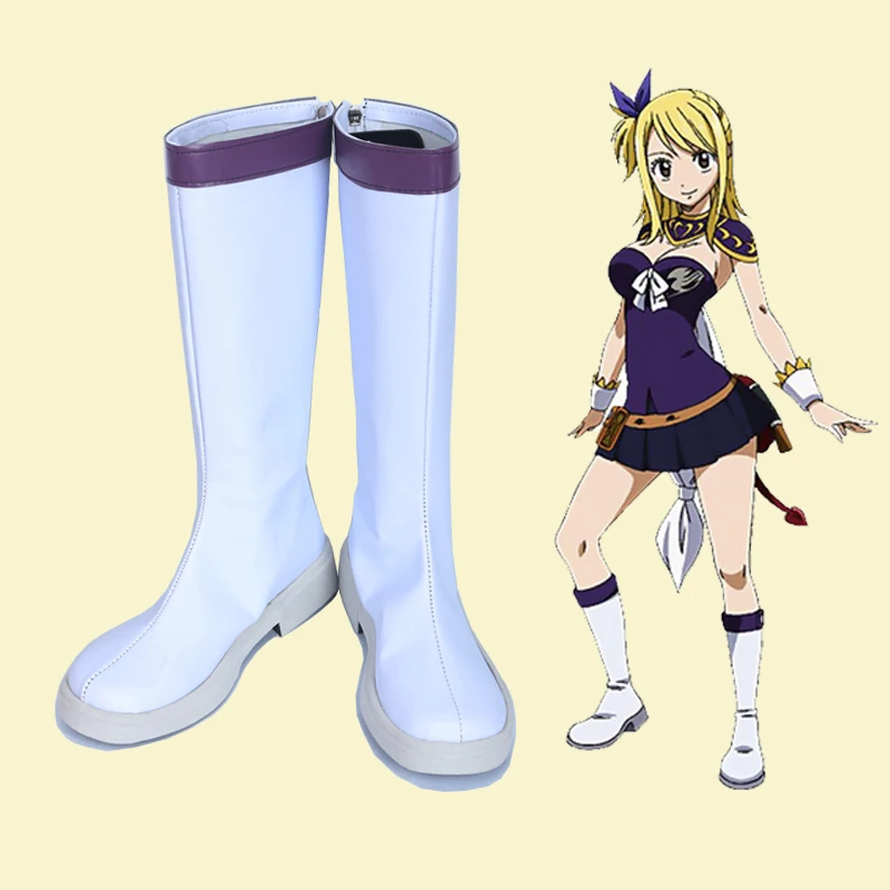 

COSTAR Anime FAIRY TAIL Cosplay Shoes Boots Lucy Heartfilia Cosplay Shoes Halloween Daily Leisure Shoes Women Cosplay Shoes