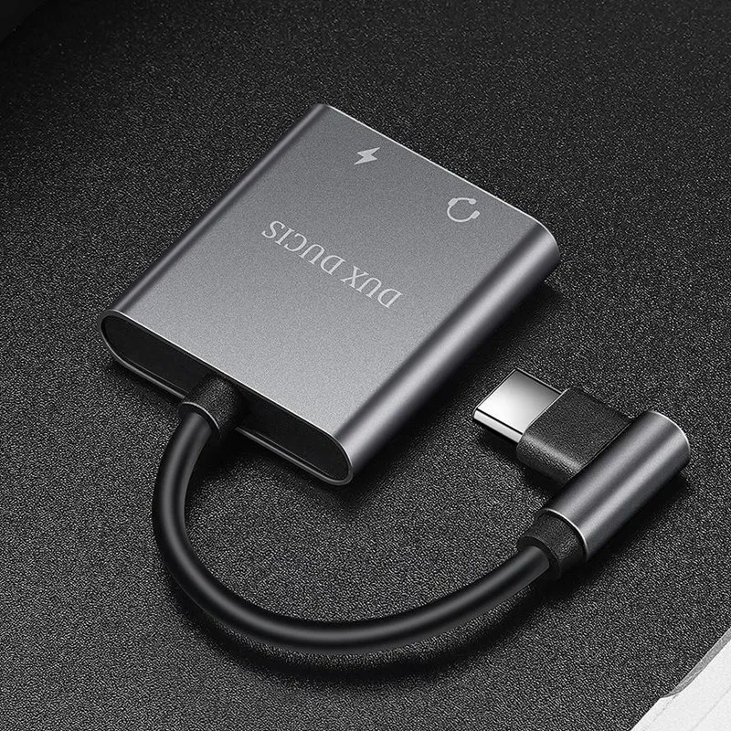 PD TYPE C to TYPE C Adapter Charger and Headphone Jack Splitter Headphone Adapter for Phone Tablet Laptop