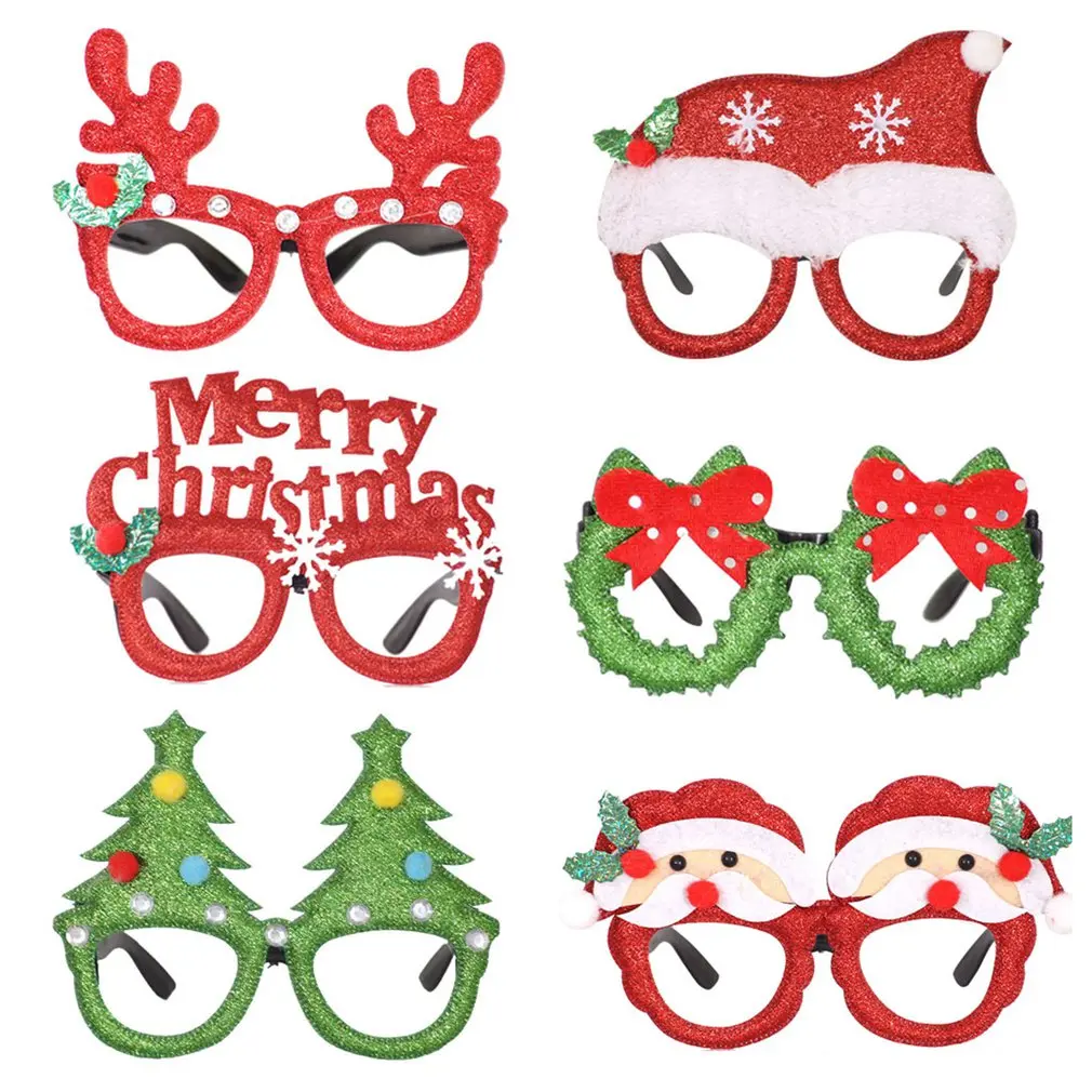 

Christmas Decorations Merry Christmas Santa Claus Snowman Frame Glasses Kids Toy Christmas Party Decorations 2022 New Year Decor