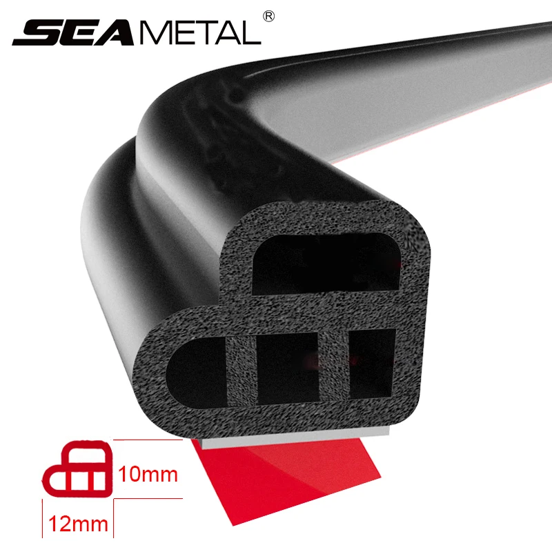 

Auto Door Rubber Seal Strip L-type Double Layer Sealing Adhesive Stickers Noise Insulation Weatherstrip Car Interior Accessories