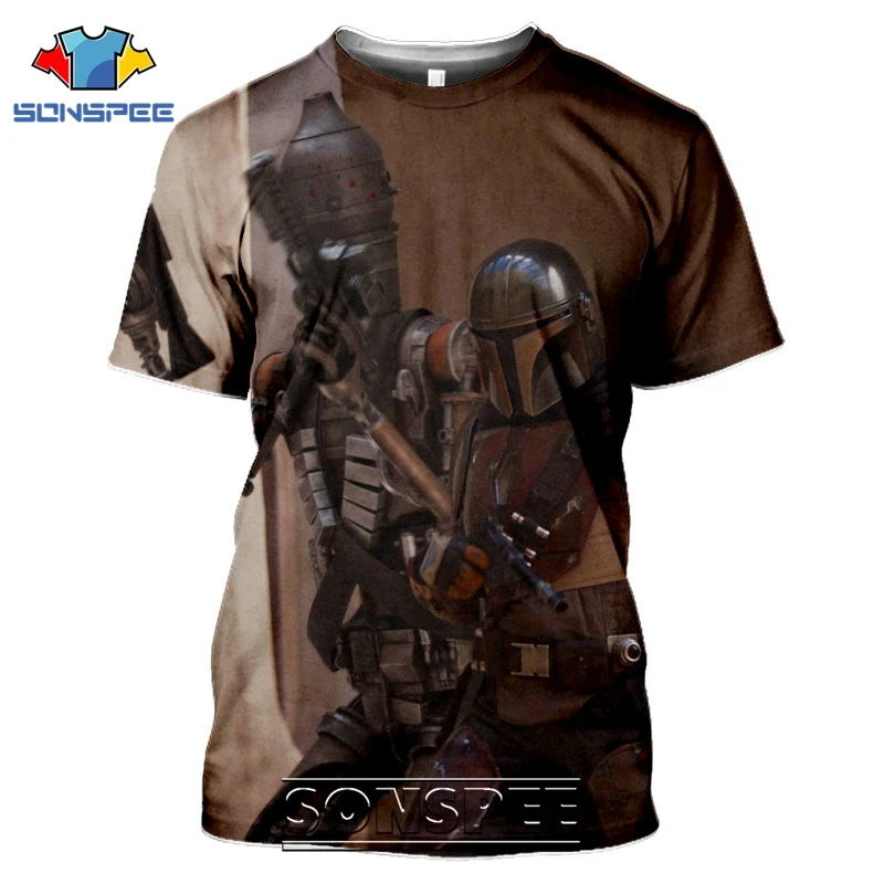 SONSPEE 3D Print Men Women Fashion Short Sleeve The Mandalorian T-shirts Casual Streetwear Star Wars Baby Yoda Tees Tops Shirt (7)