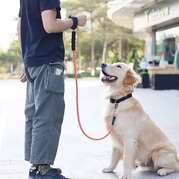 

Reflective Dog Leash with Comfortable Padded Handle Nylon Running Tracking Climbing Adjustable Rope for Medium Large Dog