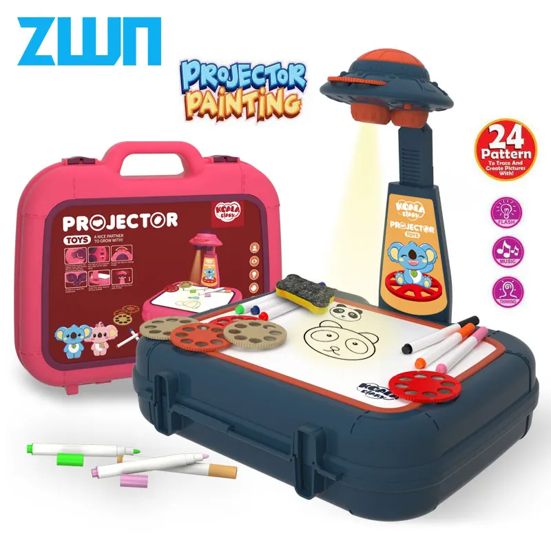 Детский светодиодный проектор ZWN художественный Рисунок настольные игрушки