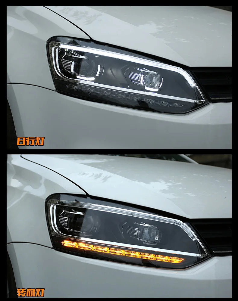 Автомобильный Стайлинг Головной фонарь для VW Polo СВЕТОДИОДНЫЙ Фонарь 2011- Polo DRL H7 D2H Hid вариант Angel Eye Bi Xenon луч