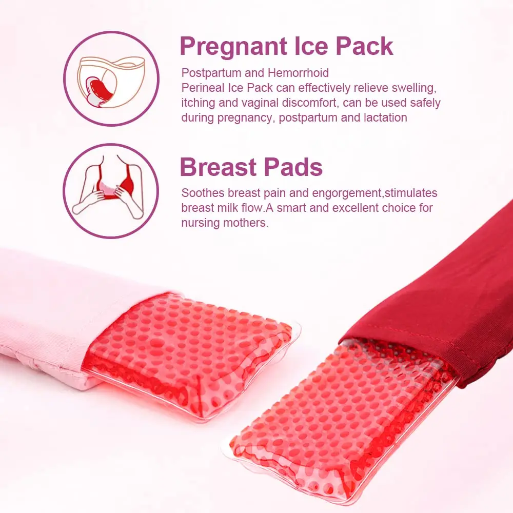 Livella Postpartum Compress - Hot & Cold Therapy Pack For C-Section, Hemorrhoids, Period Pain, Includes 12 Protective Sleeves