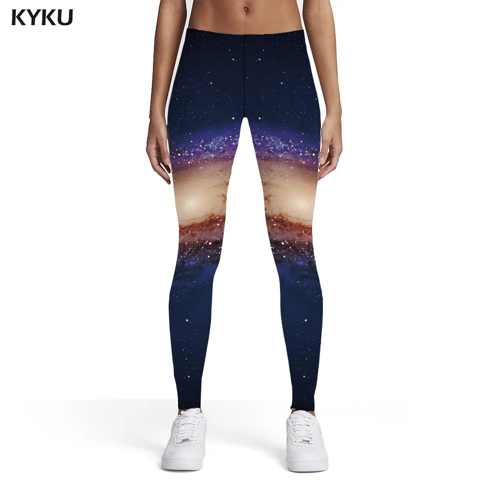 KYKU Galaxy Leggings Women Nebula Printed pants Space Sport