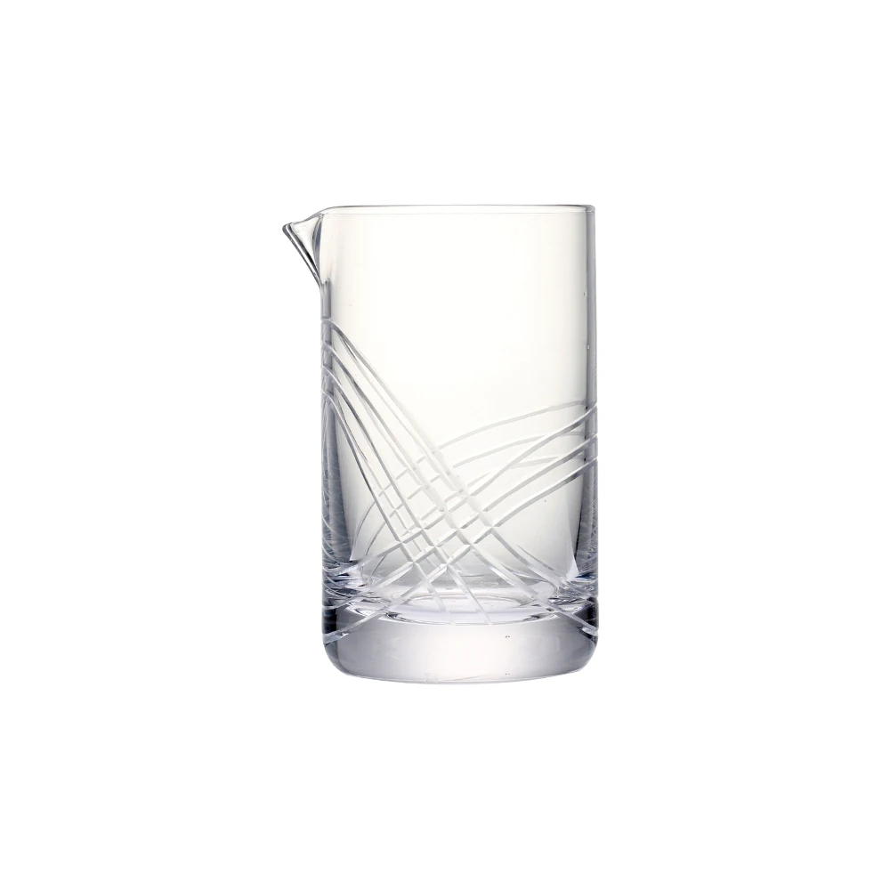 17oz Lead-Free Crystal Glass Thick Base Cocktail Maker Mixing Glasses for Stability Bartender Tool and Seamless Bar Accessory