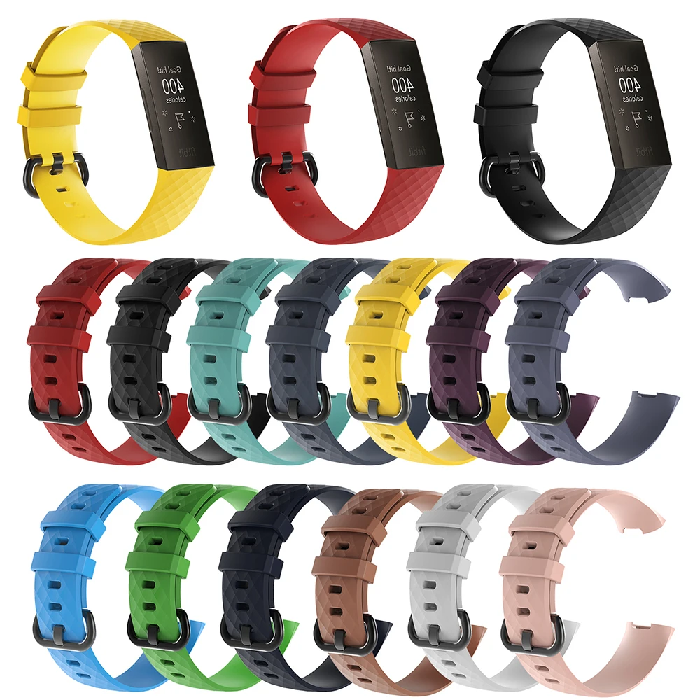 

Watch Strap For Fitbit Charge 4 Bracelet Sport Watch Bands Silicone Wristband For Fitbit Charge 3/3 Se Accessories High Quality