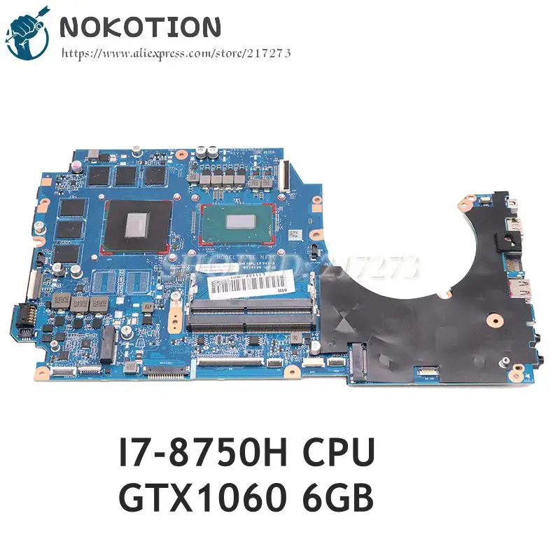 NOKOTION для HP OMEN 17-AN 17T-AN материнская плата ноутбука SR3YY I7-8750H CPU GTX1060 6 ГБ | Компьютеры и