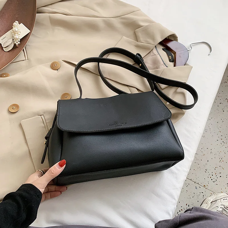 

Solid color Large Tote bag 2020 Fashion New High-quality PU Leather Women's Designer Handbag Casual Shoulder Messenger Bag