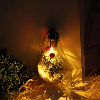 

Christmas Tree Decoration Lamp Home Bedroom Night Light Garden Hanging Lamp Hemp Rope Hanging Led Bulb Hanging Lamp