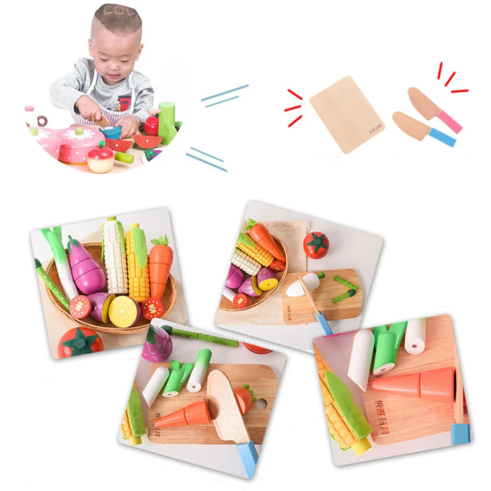 Детские ролевые игры дошкольного образования игрушка резка магнитные фрукты и овощи десерт Монтессори развивающие игрушки подарки