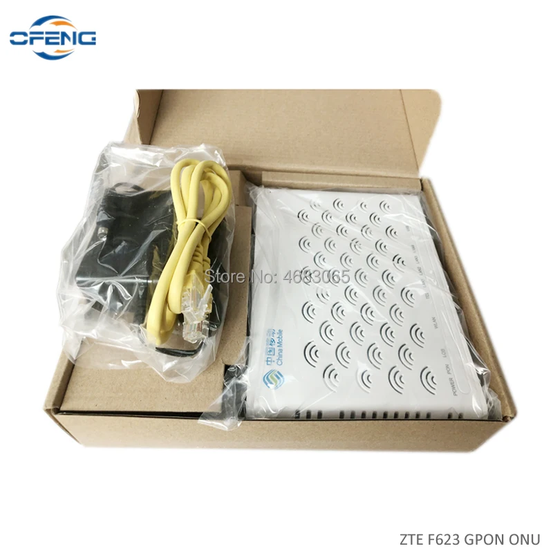 Оригинальный Новый волоконно оптический ZTE F623 6 0 FTTH GPON ONU ONT маршрутизатор с 1GE + 3FE