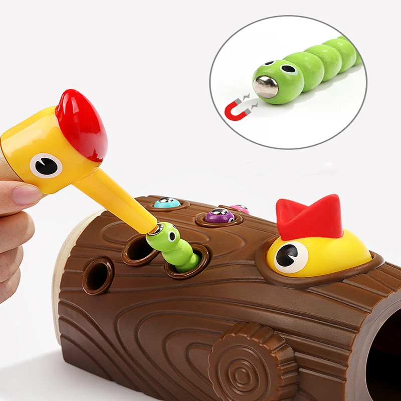 Douyin Baby Educational Toy 1-2-3-Year-Old Boy Infant tong zhi Lizhua Catch Insects Fishing Toys GIRL'S