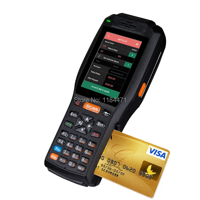4G Android 13 56 HZ Ручной Считыватель RFID 2D изображение QR сканер штрих кода промышленный