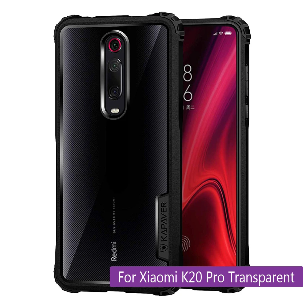 Противоударный чехол-бампер для Xiaomi mi 9T 9T Pro 6 8 9 A1 MAX3, защитный чехол для Red mi Note 6 7 7S K20 pro - Цвет: K20 Pro Tr Black