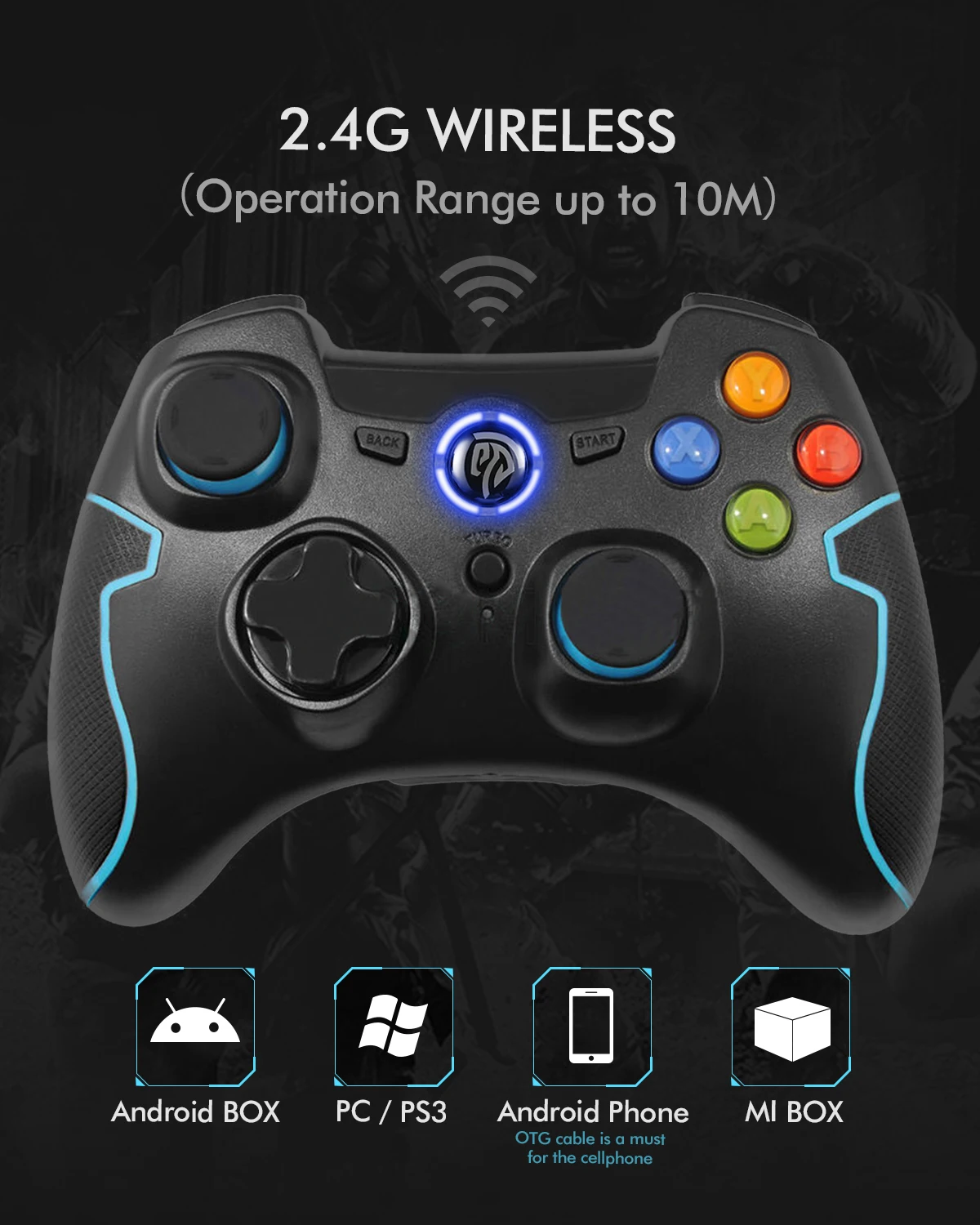 Геймпад для PS3 беспроводной игровой контроллер совместим с ПК ТВ коробка Android смартфон джойстик телефон контроллер