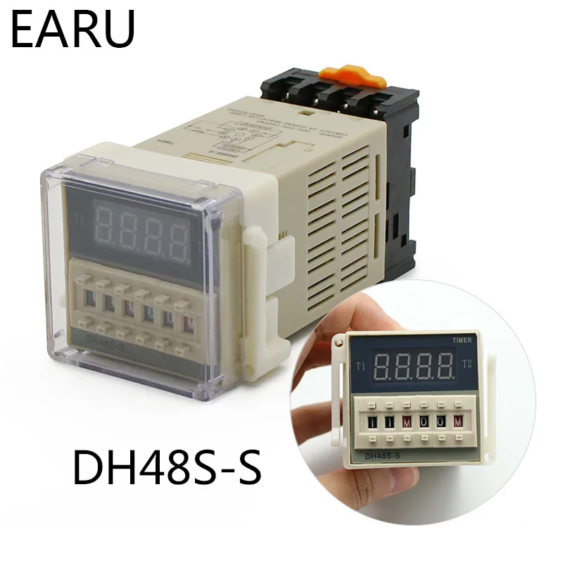 DH48S-S AC 220V repeat cycle SPDT time relay with socket DH48S series 220V CA 