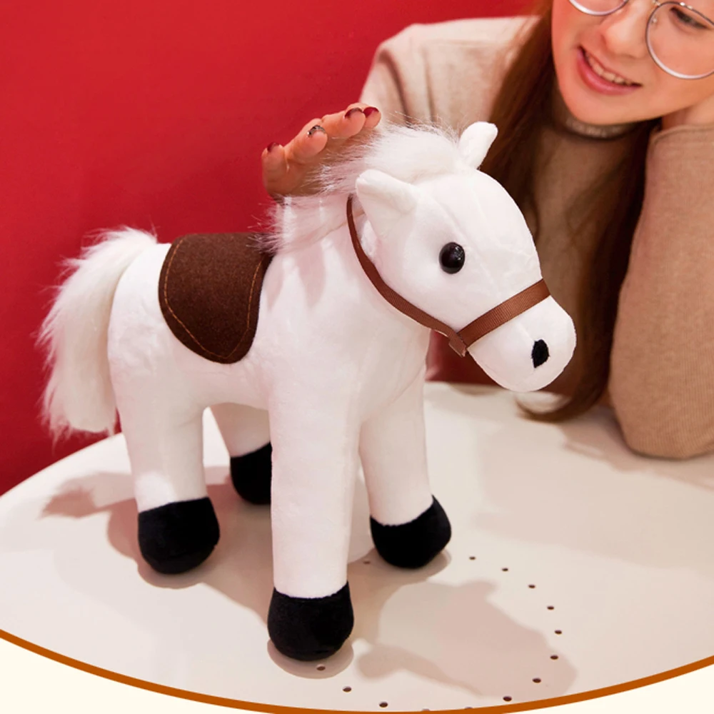 

Baby Kid Plush Toy White Dragon Horse Birthday Gift Children Stuffed Toys horse animal