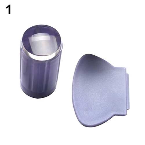 Прозрачный дизайн ногтей желе штамп СКРЕБОК НАБОР лака штампы маникюрные инструменты все для маникюра - Цвет: Фиолетовый