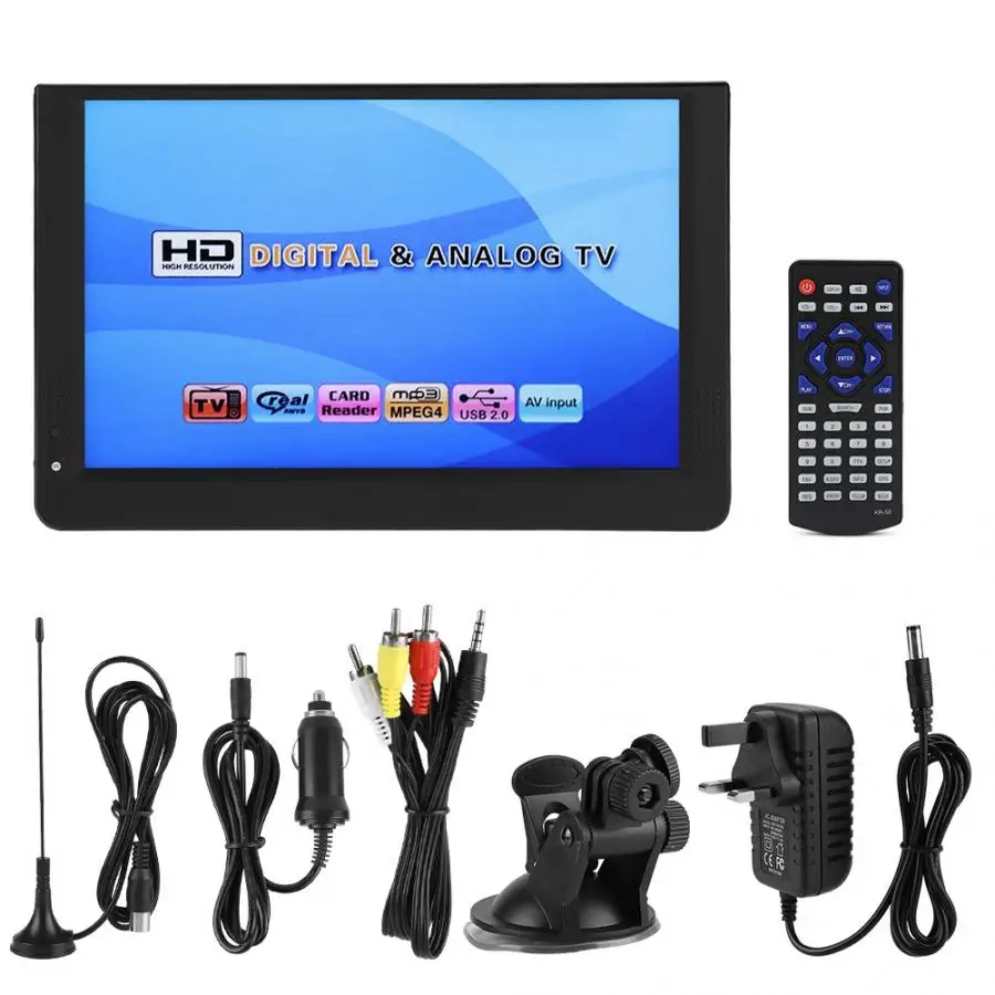 LEADSTAR 12 дюймовый портативный телевизор DVB T/T2 1080P Поддержка домашнего