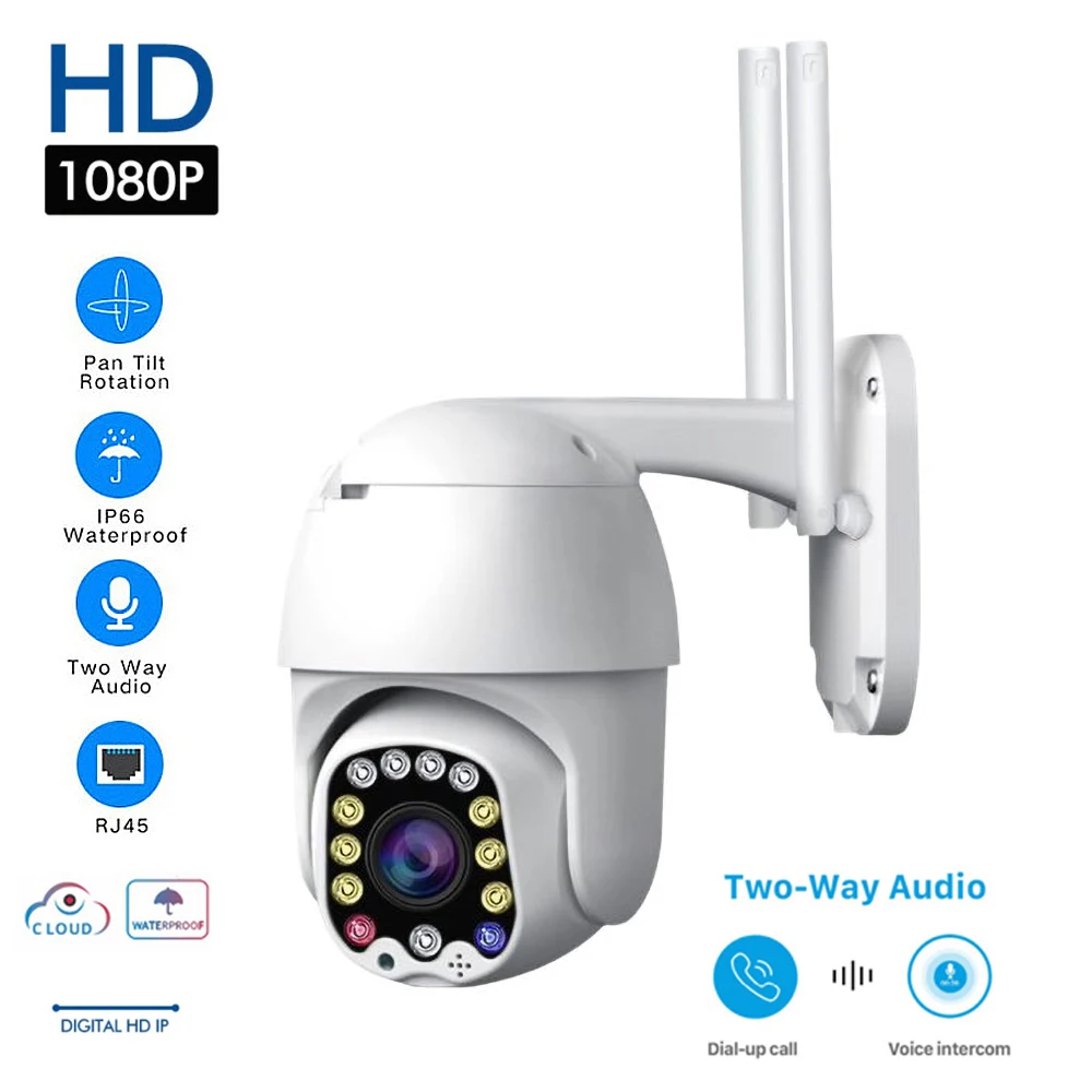 13 светодиодный wifi ip-камера наружная PTZ H.265X 1080 p скоростная купольная CCTV камера