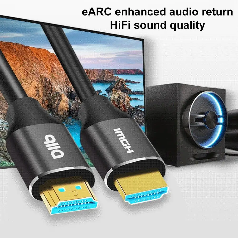 5/8m высокоскоростной аудио видео синхронизация 8K HD HDMI 2 1 кабель Шнур для ТВ