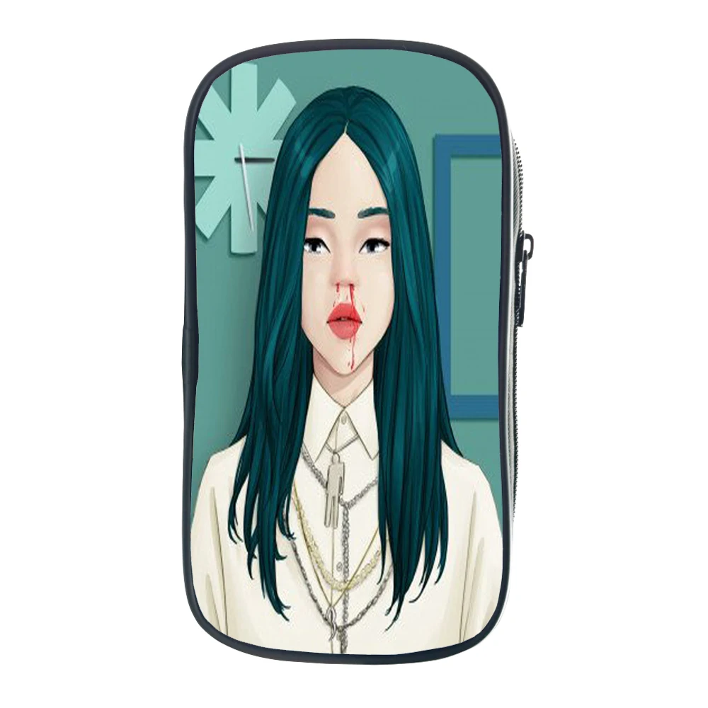 Высококачественный чехол-карандаш Billie Eilish для студентов, сумка для ручек для мальчиков и девочек, сумка для канцелярских принадлежностей, хипстерский пенал для подростков, детский держатель для карандашей - Цвет: 7