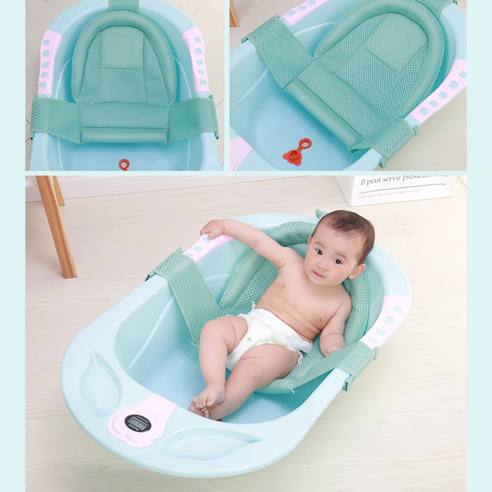 3 Renk Bebek Banyo Net Banyo Destegi Net Yuksek Esneklik Ayarlanabilir Kuvet Sling Nefes Bebek Banyo Oturagi Kaymaz Dus Orgu Baby Tubs Aliexpress