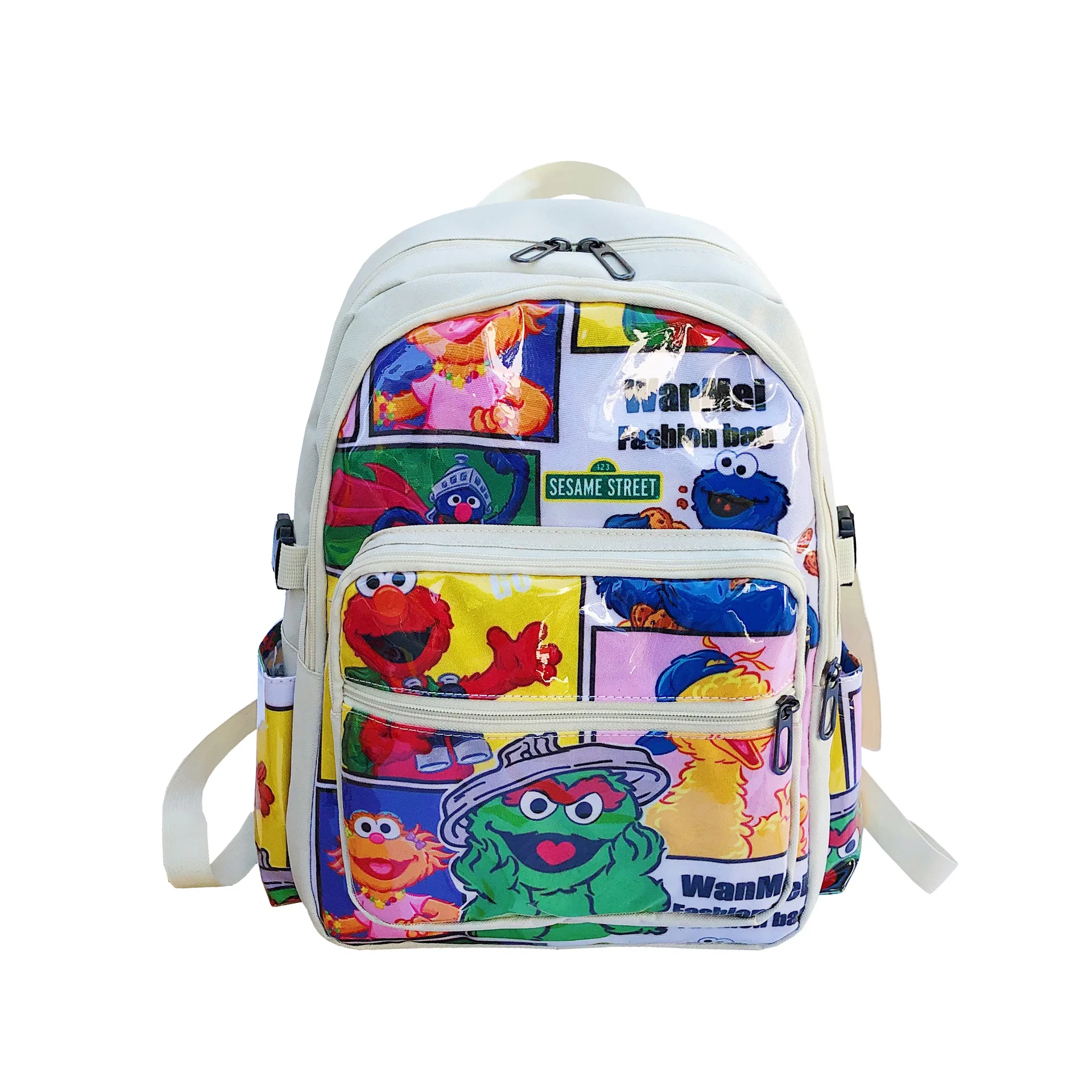

Creative-Canvas Backpack Anime Cartoon College Style STUDENT'S Backpack Men And Women Backpack Fashion