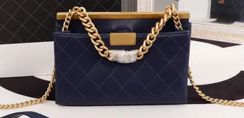 

Luxury Cow Leather Quilted Bags Women Real Leather Caviar Handbags Fashion Brand Ladies Shoulder Bag with Hardware Chains