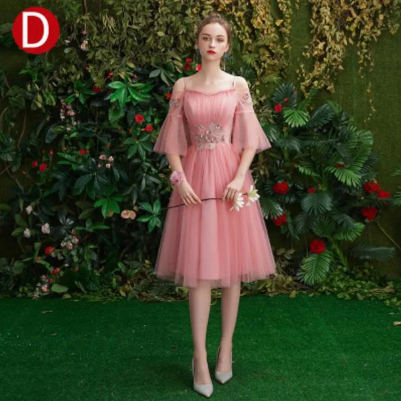 Короткие платья подружки невесты JaneyGao - Цвет: stype D