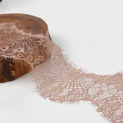 Vibrant Embroidered Lace Ribbon Fabric Trim for DIY Crafts - 42 Yards Total (Skin powder)