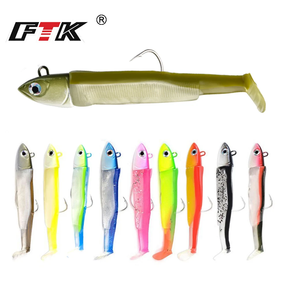 FTK black minnow bait pike head bait soft 5g/12g/25g perch fishing herring soft bait boat yard perch bait