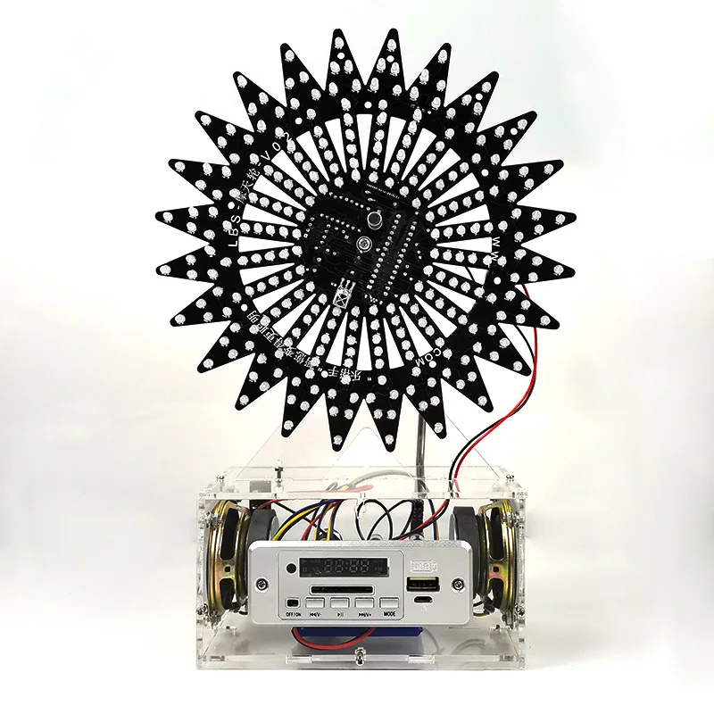 Taidacent Colorful LED Automatic Rotating Ferris Wheel Display Kit DIY Bluetooth Speaker Music Spectrum Electronic | Электроника