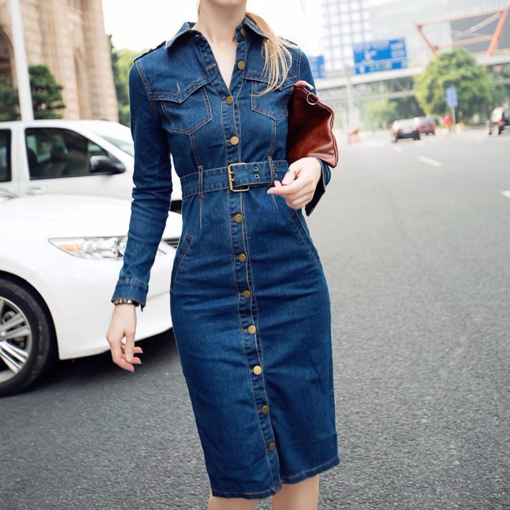 Winter denim dress Clearance