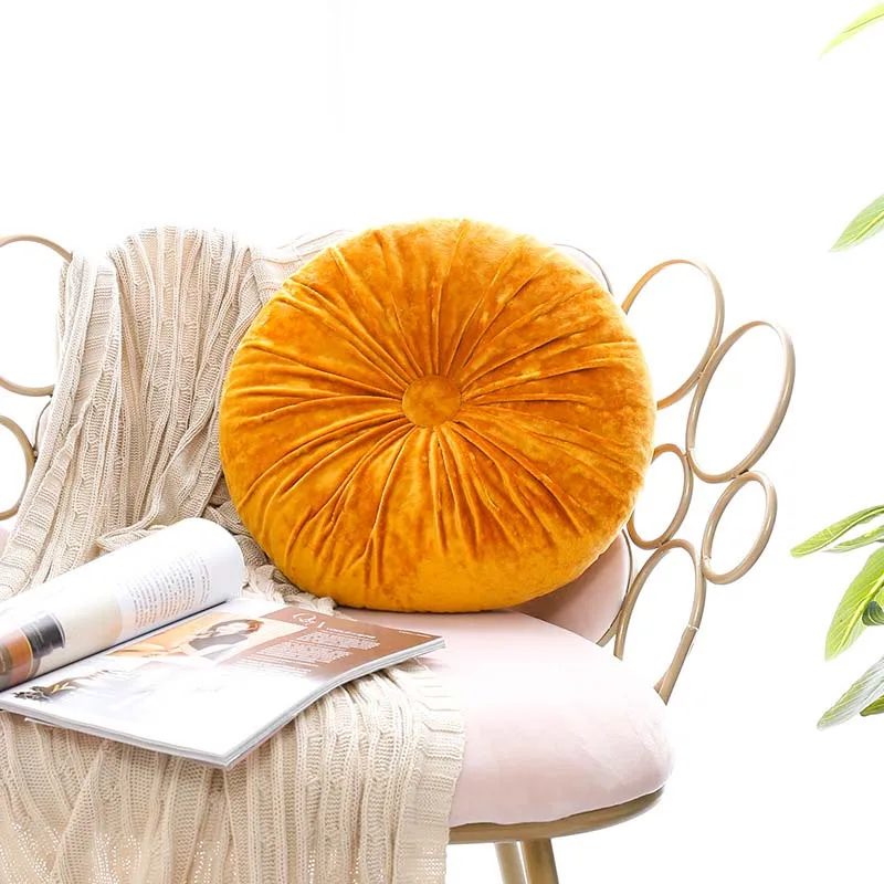 Тыква круглая подушка на спинку стула подстилка для сиденья Подушка бархатный амортизатор для дивана офисные подушки для отдыха - Цвет: 8