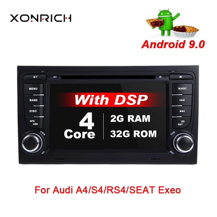 

2Din Android Car Stereo Multimedia Player for Audi A4 S4 B6 B7 RS4 8E 8H 8F B9 Seat Exeo 2002-2006 GPS DVD AutoRadio BT OBD2 DSP