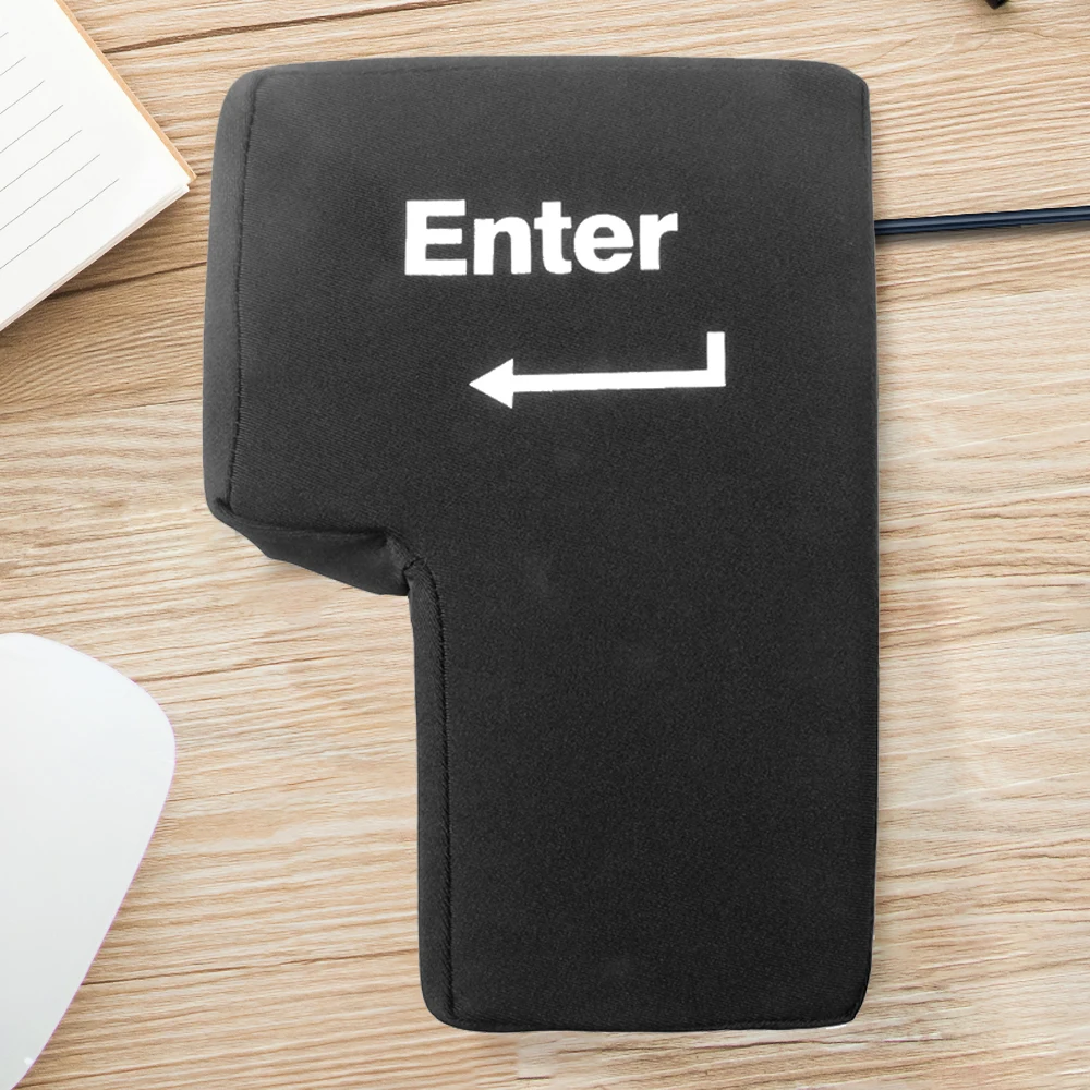 SZKOSTON Big USB Enter Key Anti Stress Button Decompression Computer Any Vent Pillows Button Desktop Pillow For Programmer Hot