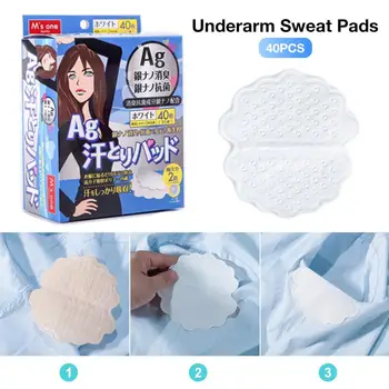 

40pcs(20pairs)Summer Disposable Armpit Sweat Pad Underarm Ultrathin Absorbent Pads Anti Perspiration Body Cleaning Dry Pads