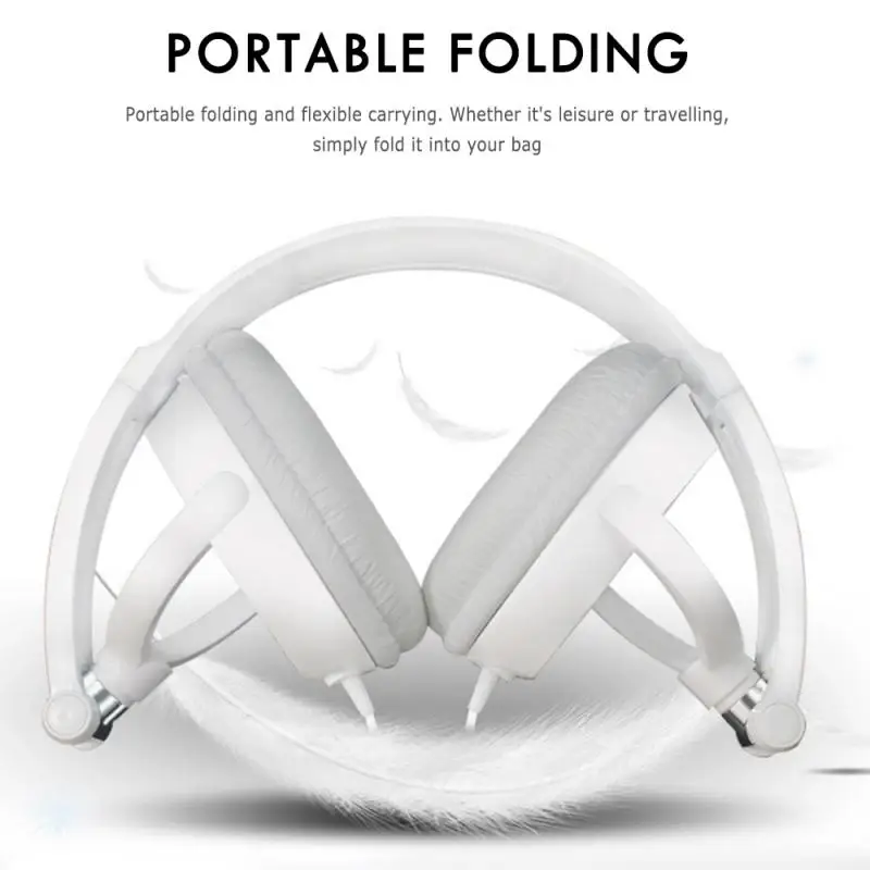 

Potable 3.5mm Wired Headphones Gaming Headset Reduce Noise Stereo With Mic Headsets For Smart Phone Computer