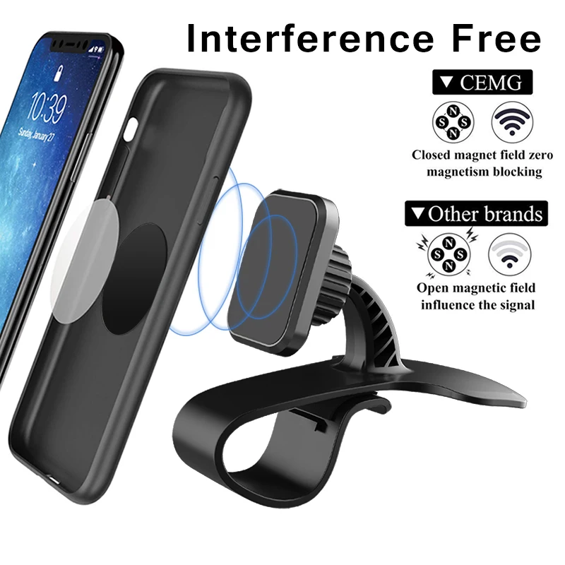Универсальный магнитный держатель для телефона в автомобиле, крепление ...