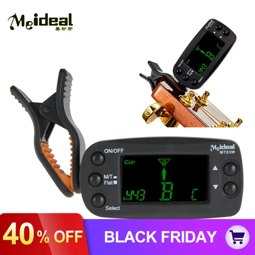 Meideal MT83W мини клип-на ЖК-цифровой тюнер метроном генератор тона для хроматической гитары бас скрипки альт виолончель детали укулеле