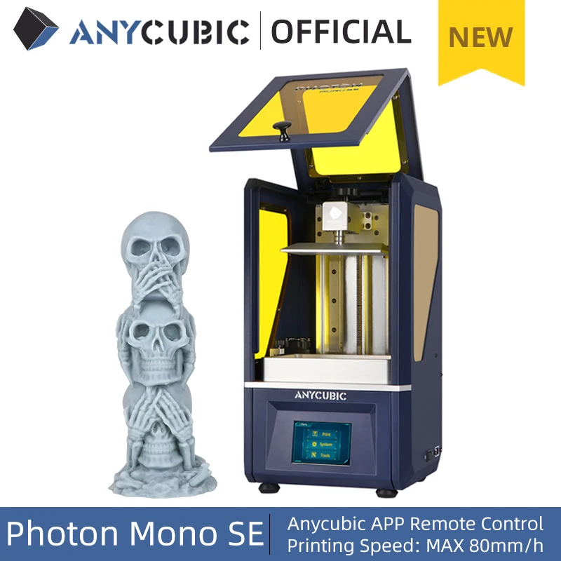 Новейший 3D принтер ANYCUBIC Photon Mono SE приложение для дистанционного управления ЖК