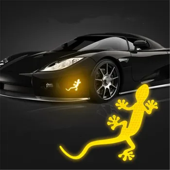 

Car Reflective Strips Gecko Shape Warning Tape Reflector Sticker Decal Mark for Night Driving Car Door Wheel Eyebrow Safety Mark