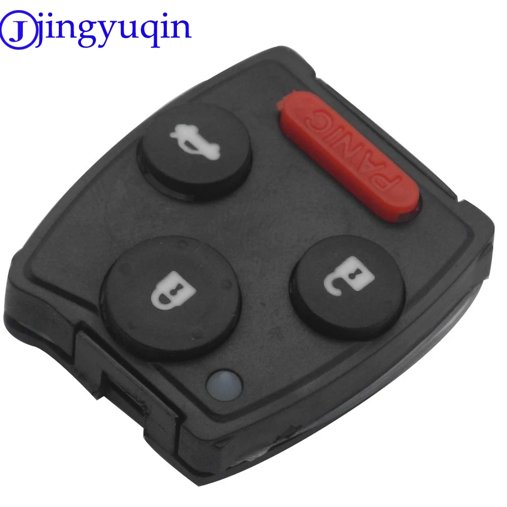 Jingyuqin 4 кнопки для Honda Accord Sedan Civic CRV Pilot Car Key Shell резиновая накладка комплект пульт