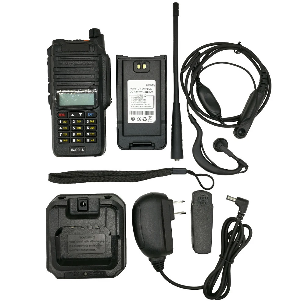 UV-9R Plus портативная рация 15 Вт VHF UHF двухсторонняя Двухдиапазонная рация портативная Водонепроницаемая уличная морская рация