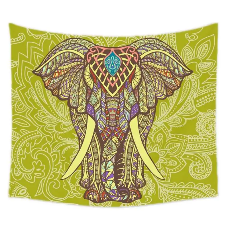 Мандала Boho слон Печатный подвесной гобелен Циновка для йоги покрывало домашний декор