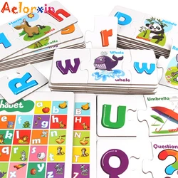 Brinquedos de madeira multifunction puzzle carta aprendizagem correspondência cartão juguetes desenvolver inteligência bebê crianças brinquedos de madeira presente aniversário